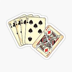 No Kings Card Hand Sticker