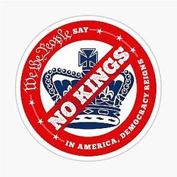 We the people say NO to kings sticker
