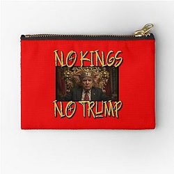 NO TRUMP. Limited Edition NO KINGS Prints 6 Zipper Pouch