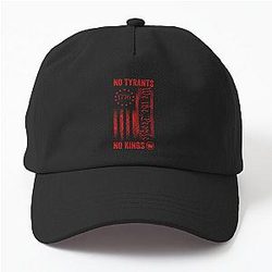 No Kings in America Funny USA Flag Dad Hat