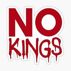No Kings Save Democracy in the United States Vote 2024 USA Sticker