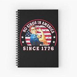 No Kings In America Since 1776 Save Democracy USA Flag Spiral Notebook