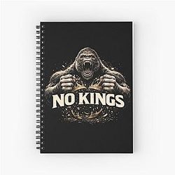 No Kings Gorilla Ripping Crown Design Notebook