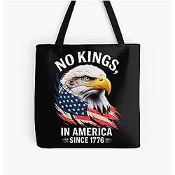 No Kings in America All Over Print Tote Bag