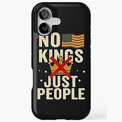 Anti-Trump Slogan No Kings Protest, No Kings in America iPhone Tough Case