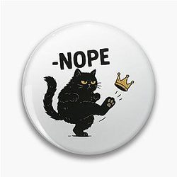 No Kings in America, Funny Political Meme Gift, Pin