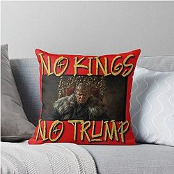 No Kings - No Trump. Limited Edition No Kings Prints 9 Throw Pillow