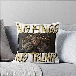 No Trump. Limited Edition No Kings Prints 7 Throw Pillow