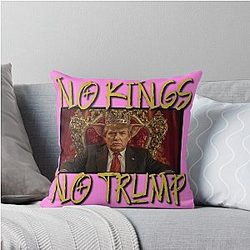 No Kings- No Trump Limited Edition No Kings Prints 5 Throw Pillow