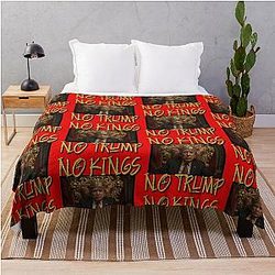 No Kings - No Trump. Limited Edition No Kings Prints 6 Throw Blanket
