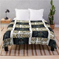 No Kings - No Trump. Limited Edition No Kings Prints 12 Throw Blanket