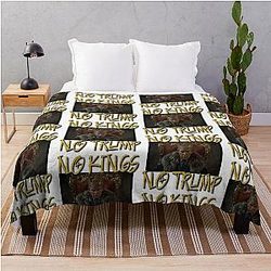 No Kings - No Trump. Limited Edition No Kings Prints 8 Throw Blanket