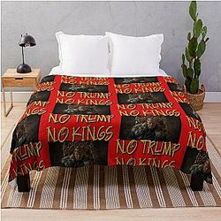 No Kings - No Trump. Limited Edition No Kings Prints 9 Throw Blanket
