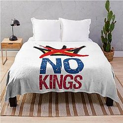 No Kings In America Throw Blanket