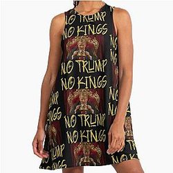 Limited Edition NO KINGS Prints A-Line Dress