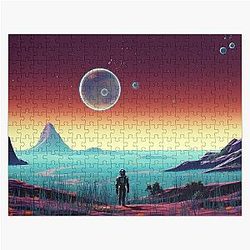 Celestial Horizons: No Man's Sky Inspired Art Jigsaw Puzzle