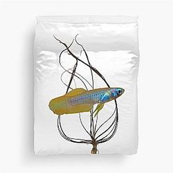 Poropanchax normani killifish and Crypt Duvet Cover