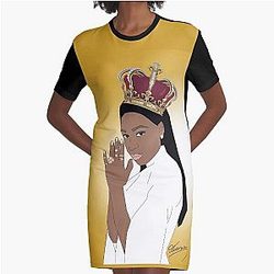 QUEEN Normani Kordei Hamilton Graphic T-Shirt Dress