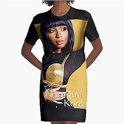 Normani Kordei Graphic T Shirt Dress