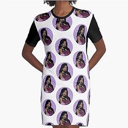 Normani Pop Art Graphic T Shirt Dress