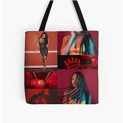 Normani Kordei red Over Print Tote Bag