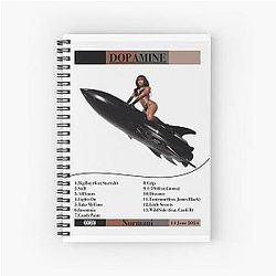 Dopamine Normal Album Cover avec Tracklist Spiral Notebook