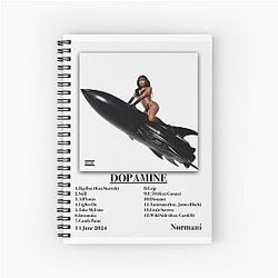 Dopamine Normani Album Cover with Tracklist Spiral Notebook