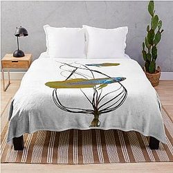 Normani and Cryptocoryne Crispatula Throw Blanket