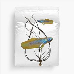 Poropanchax normani Cryptocoryne Crispatula Duvet Cover
