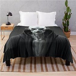 Nosferatu Vampire Portrait Throw Blanket