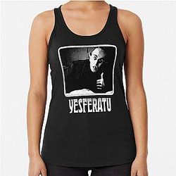 Nosferatu Goth Horror Lover Gift Meme Racerback Tank Top