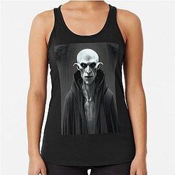 Nosferatu Vampire Portrait Racerback Tank Top