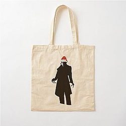 Christmas Santa Nosferatu Cotton Tote Bag