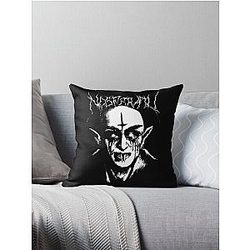 Black Metal Nosferatu Throw Pillow