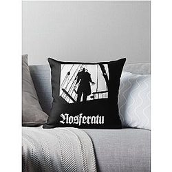 Nosferatu black Throw Pillow