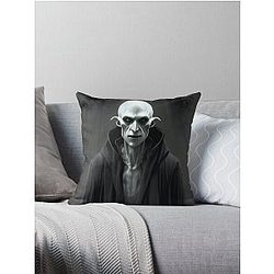 Nosferatu the Vampire Potrait Throw Pillow