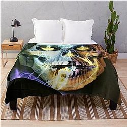 Nosferatu Skull  Throw Blanket