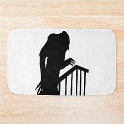 Nosferatu on stairs Bath Mat