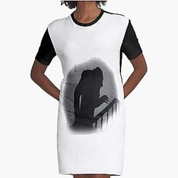 Nosferatu Silhouette 	 		 Graphic T-Shirt Dress