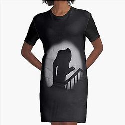 Nosferatu Silhouette  1908 Graphic T-Shirt Dress