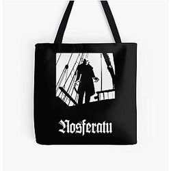 Nosferatu black All Over Print Tote Bag
