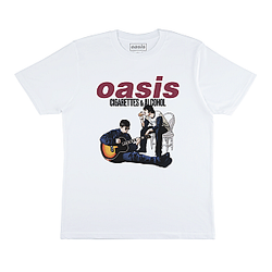 Cigarettes and Alcohol Illustration Oasis T-Shirt