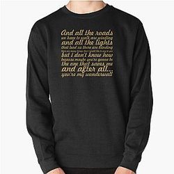 Oasis... “Wonderwall” Song Lyric Pullover Sweatshirt RB1412