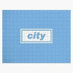 City  Manchester City FC Oasis inspired design in white Jigsaw Puzzle RB1412