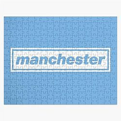 Manchester  Oasis inspired white design Jigsaw Puzzle RB1412