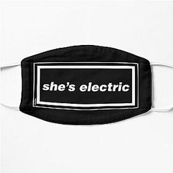 She s Electric   Oasis Gallagher 90s Band Artwork Flat Mask RB1412