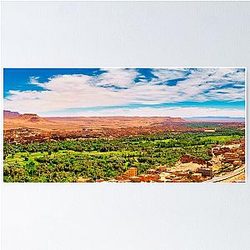 Panorama of the Tinghir Oasis  Morocco   Poster RB1412