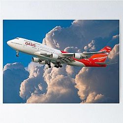 Oasis Boeing 747 400  Poster RB1412