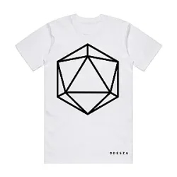 Icosahedron Geometric White Graphic LA 0806 ODESZA T-Shirt