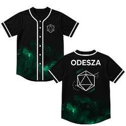 ODESZA Black Minimal Geometric Rave HTCT1708 ODESZA Baseball Jersey